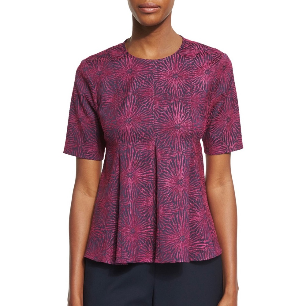 Opening Ceremony Pink Jacquard Top.